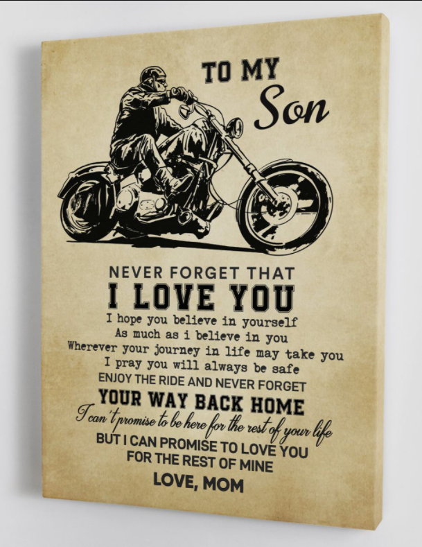 To My Son - From Mom - Canvas Gift Ms035