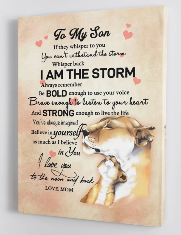 To My Son - From Mom - Framed Canvas Gift Ms011