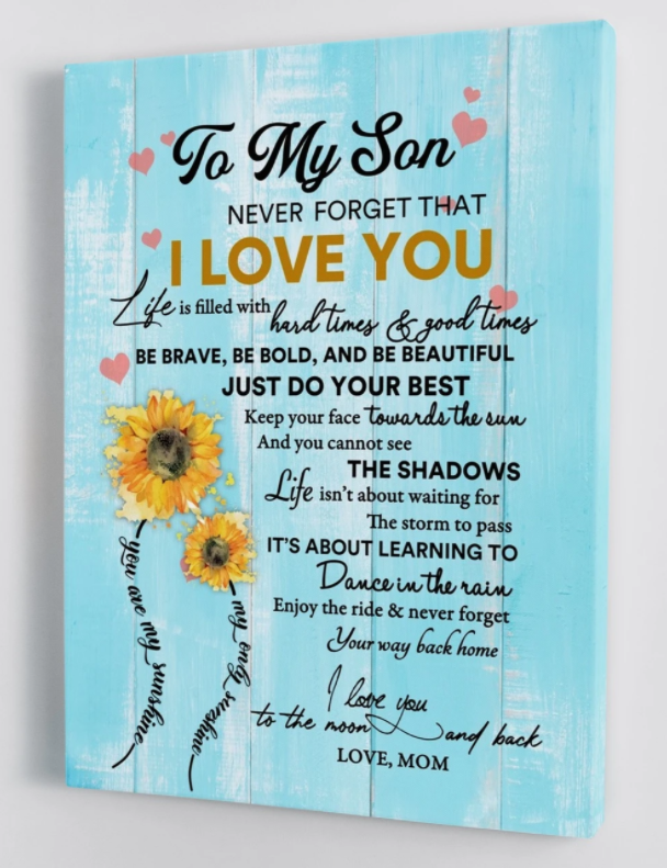 To My Son - From Mom - Framed Canvas Gift Ms013