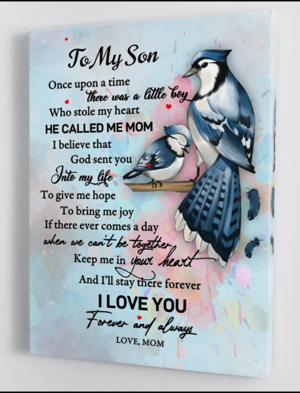 To My Son - From Mom - Framed Canvas Gift Ms015