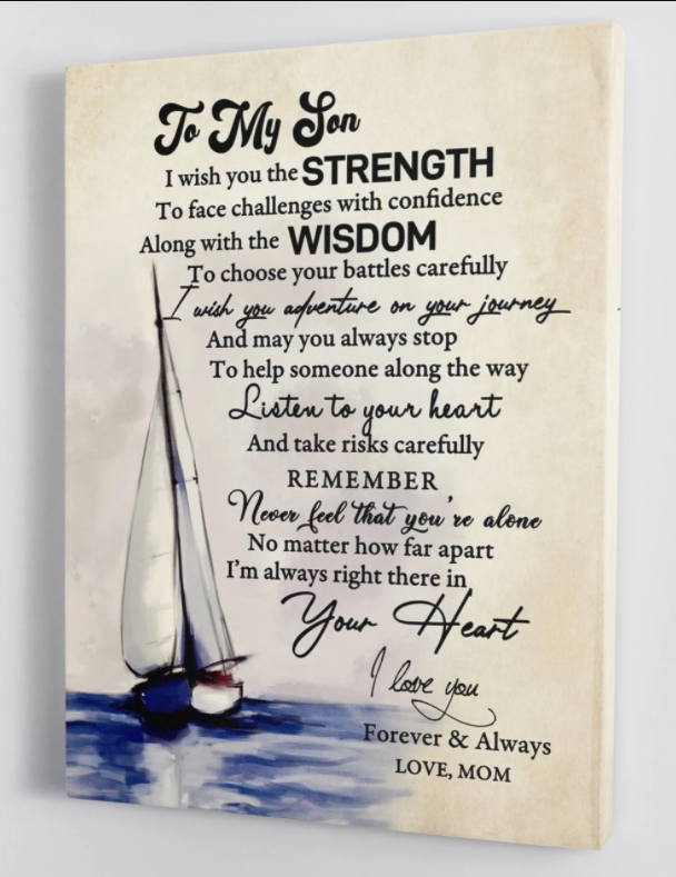 To My Son - From Mom- Framed Canvas Gift Ms016