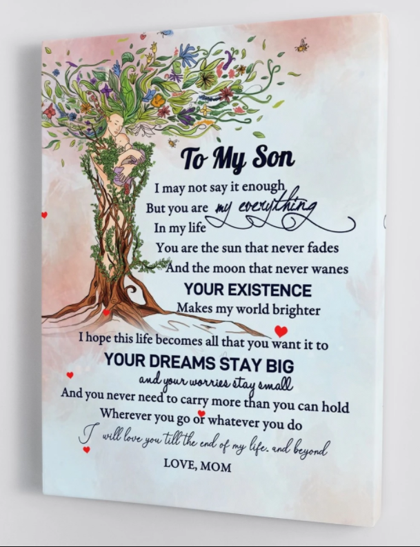 To My Son - From Mom - Framed Canvas Gift Ms017