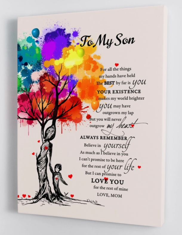 To My Son - From Mom - Framed Canvas Gift Ms021