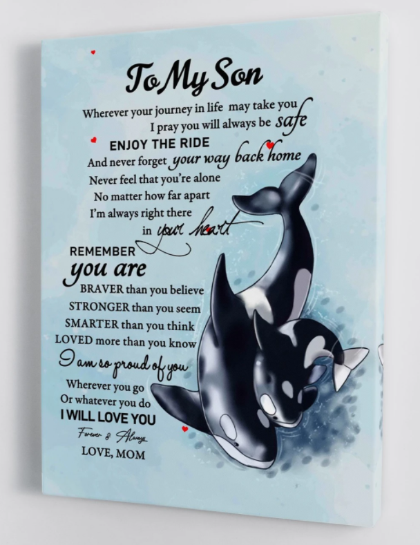 To My Son - From Mom - Framed Canvas Gift Ms027