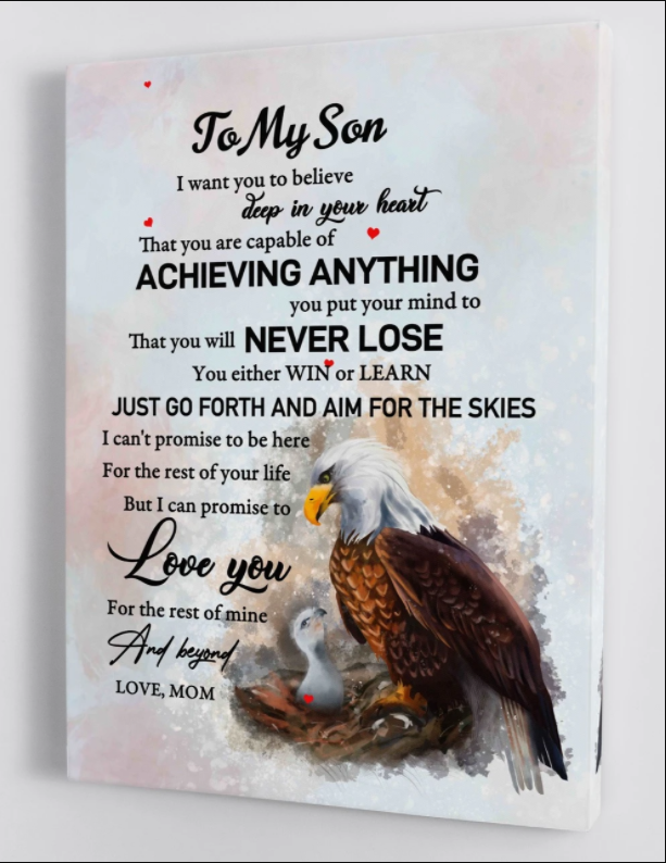 To My Son - From Mom - Framed Canvas Gift Ms028