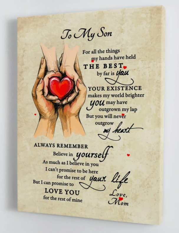 To My Son - From Mom - Framed Canvas Gift Ms032