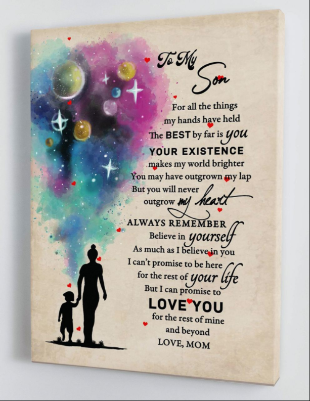 To My Son - From Mom - Framed Canvas Gift Ms039