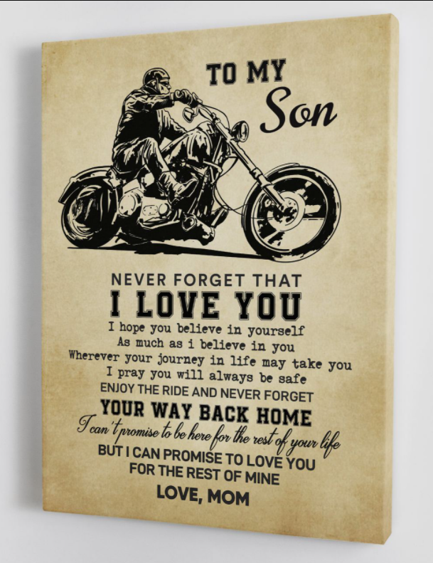 To My Son - From Mom - Framed Canvas Gift Ms042