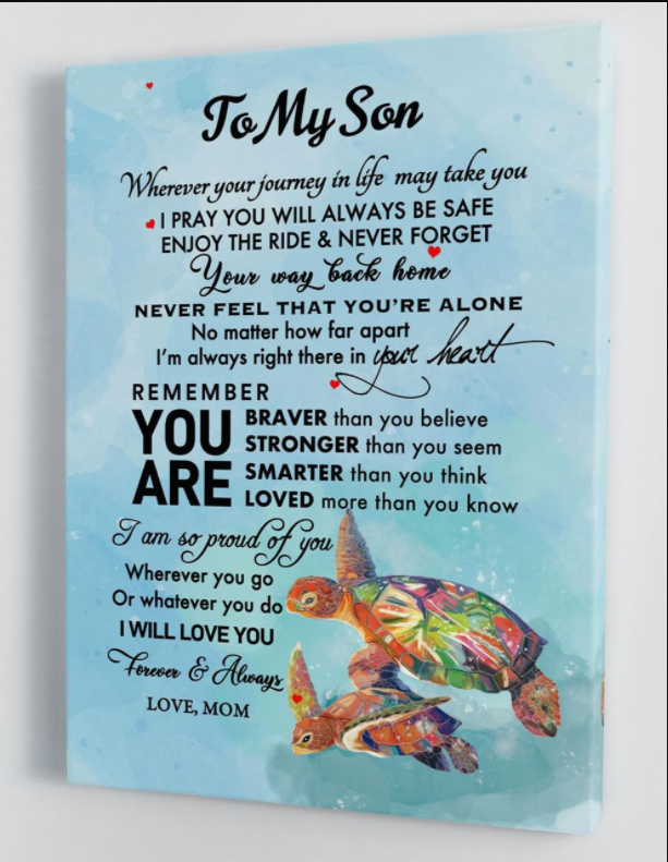 To My Son - From Mom - Framed Canvas Gift Ms048