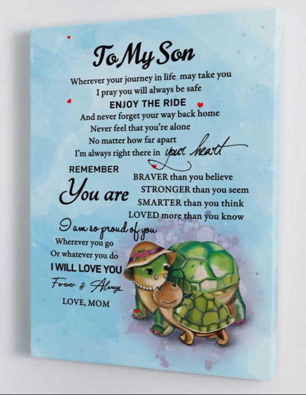 To My Son - From Mom - Hard Time Framed Canvas Gift Ms046