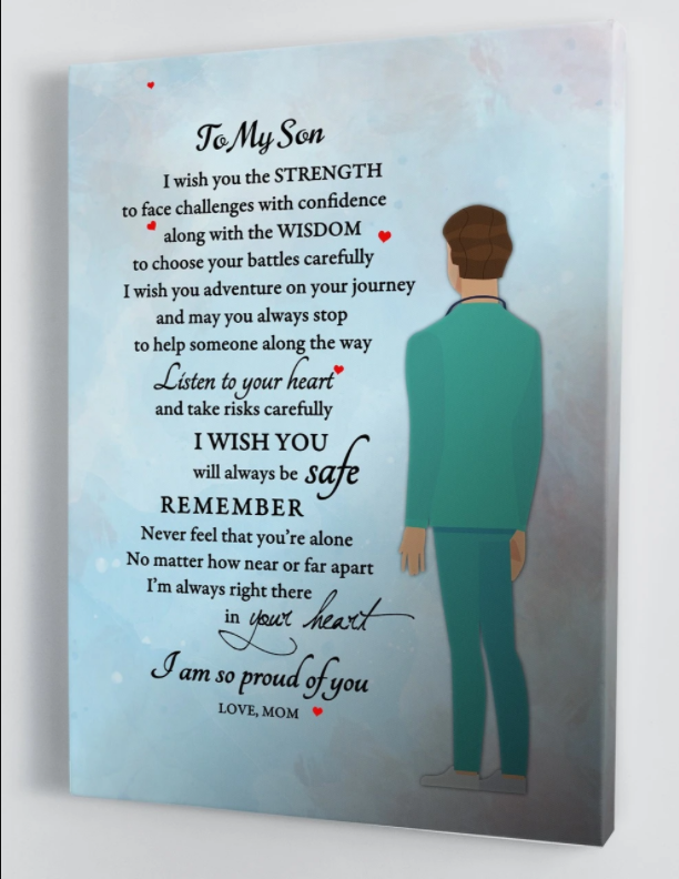 To My Son - From Mom - Male Nurse Framed Canvas Gift Ms005