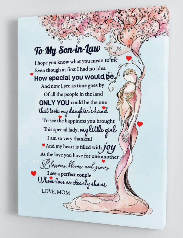 To My Son-in-law - From Mother-in-law - Framed Canvas Gift Ms008