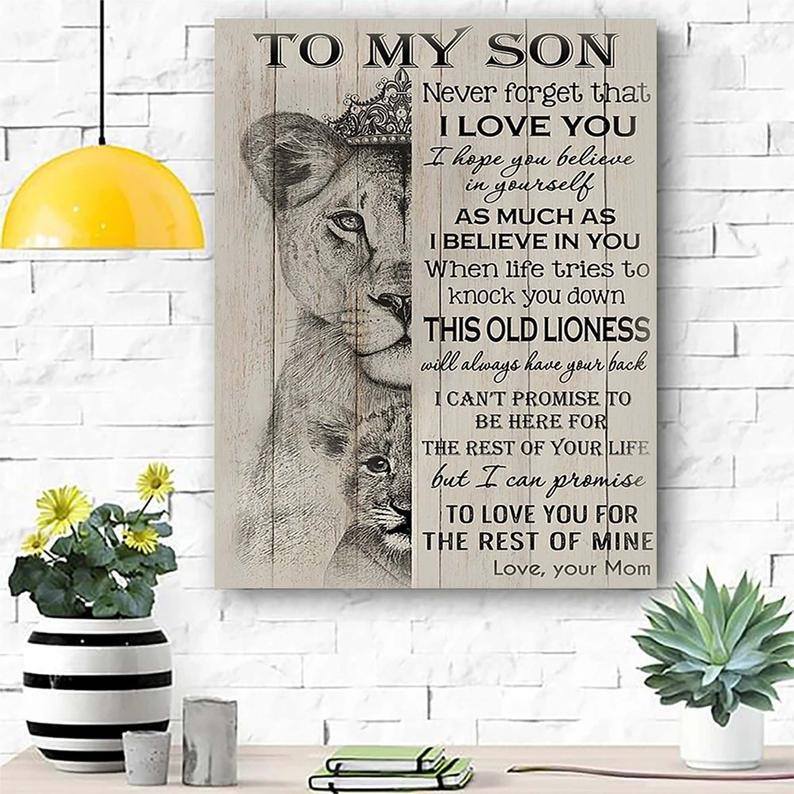 To My Son Never Forget That I Love You Matte Canvas