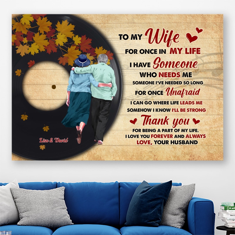 To My Wife Foe Once In My Life Personalized Postercanvas Printed Gift For Couple