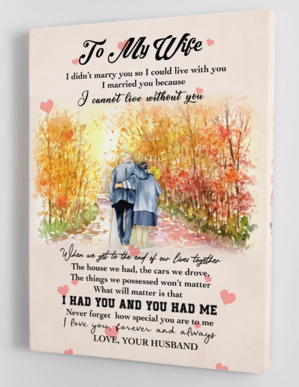 To My Wife - From Husband - Framed Canvas Gift Hw003