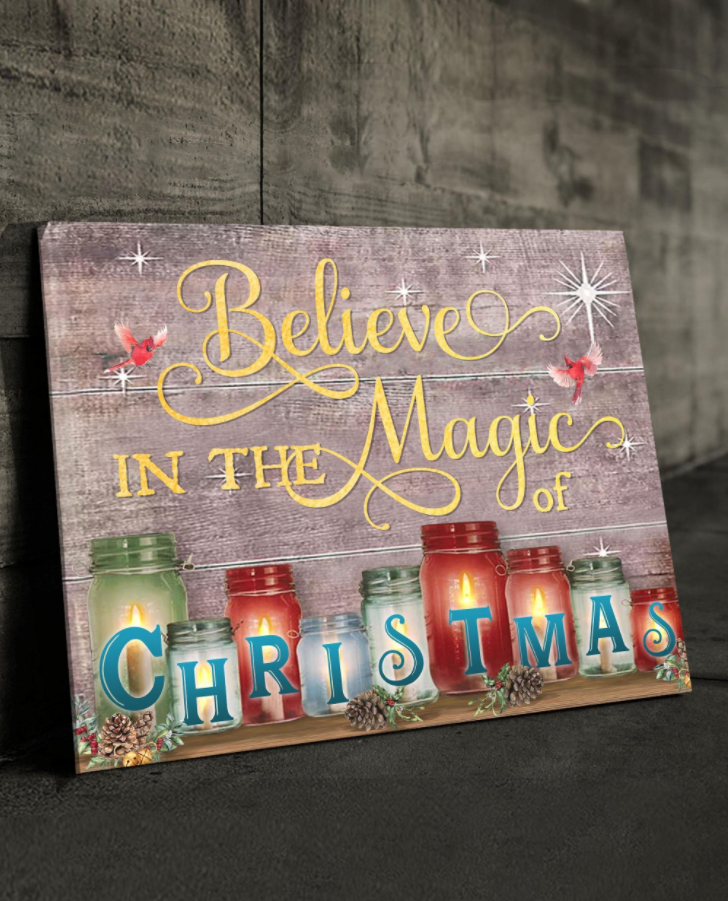 Top 10 Christmas Gift - Believe In The Magic Of Christmas Wall Art Canvas