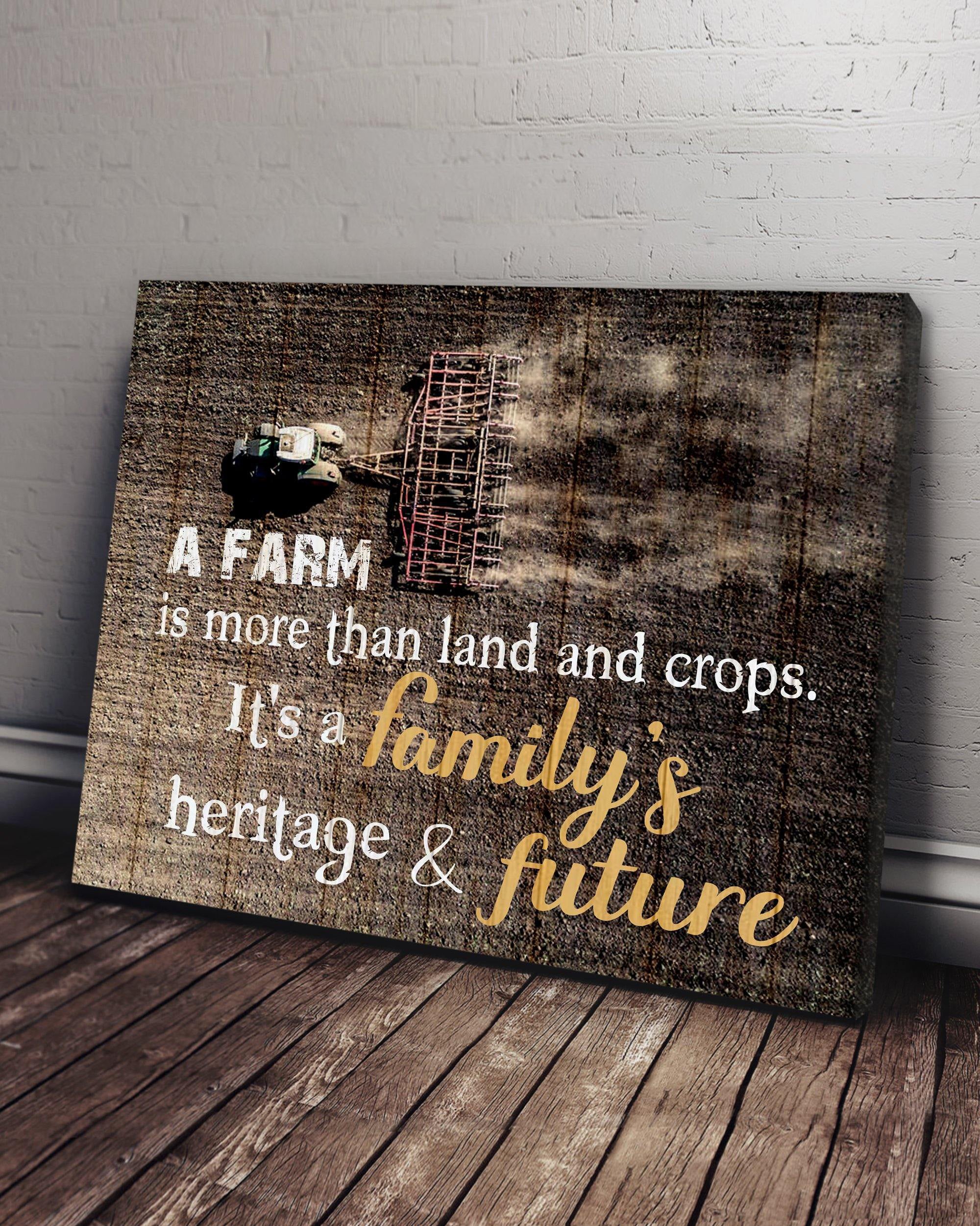 Top 10 Farm Canvas A Farm Is More Land And Crops Black Wall Art Canvas