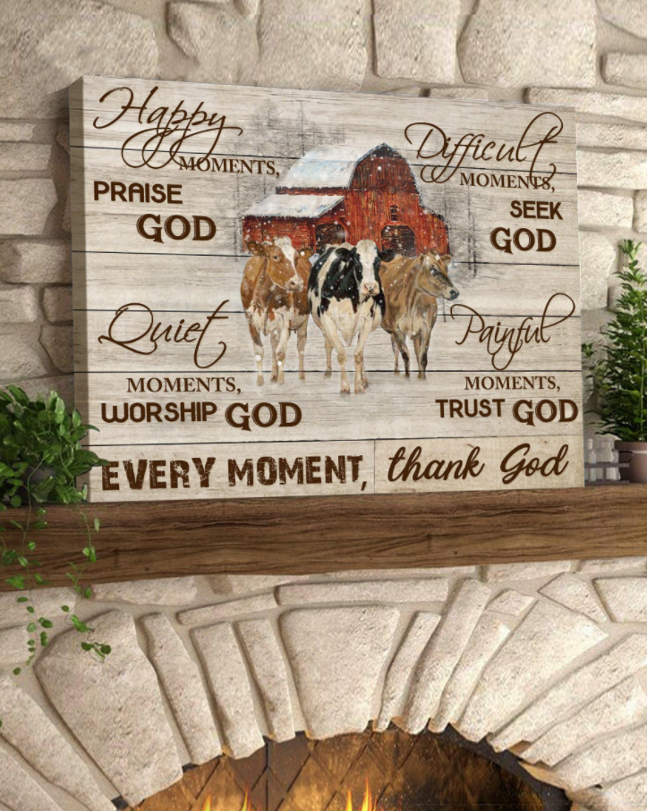 Top 10 Farmhouse Wall Art Canvas - Happy Moment Praise God