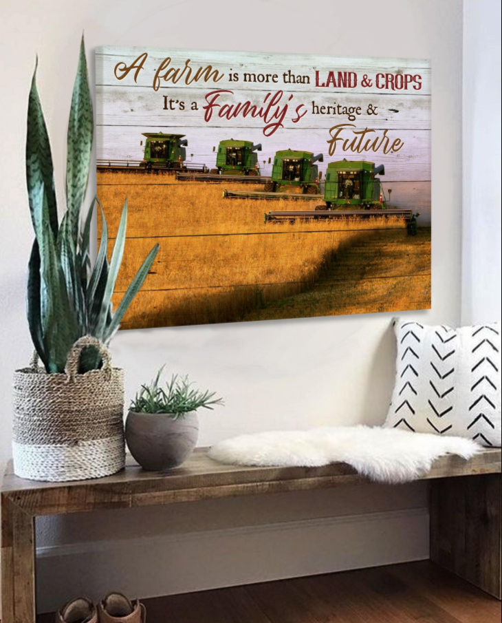 Top 10 Farmhouse Wall Art Canvas - More Than Land And Crops Green Truck