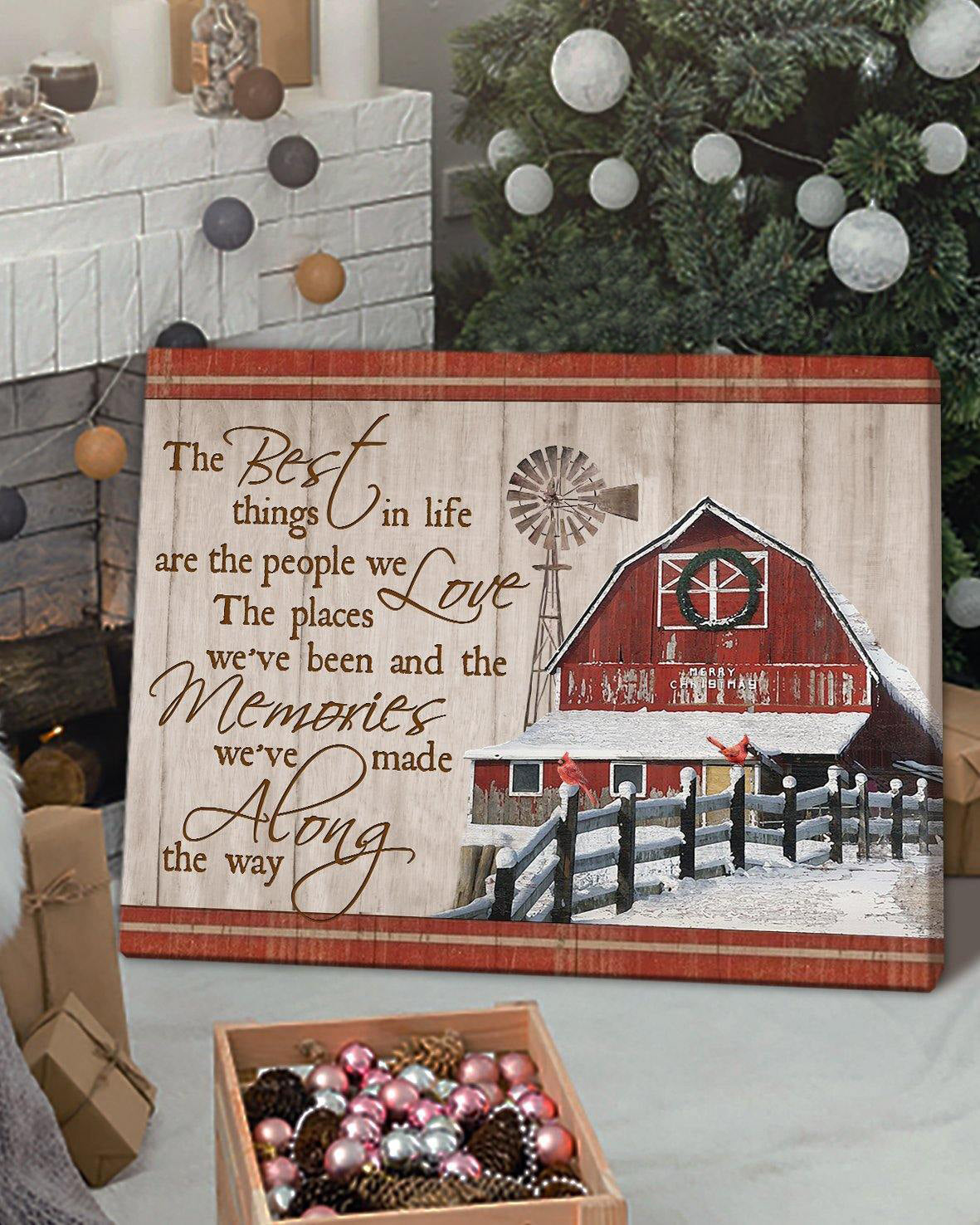 Top 10 Farmhouse Wall Art Canvas - The Best Thing In Life Are The People We Love