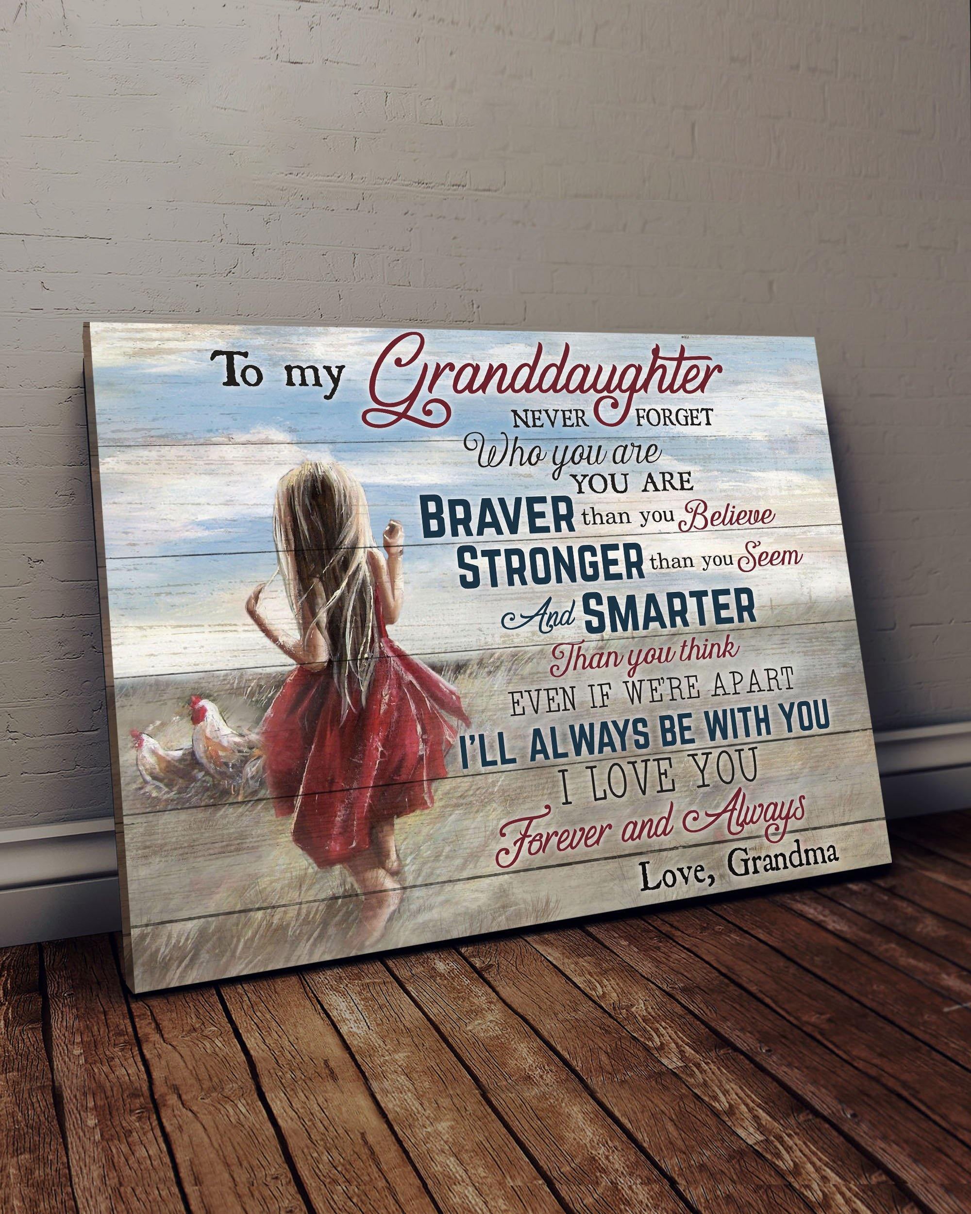 Top 10 Gifts For Granddaughter - Farm To My Granddaughter Never Forget Who You Are