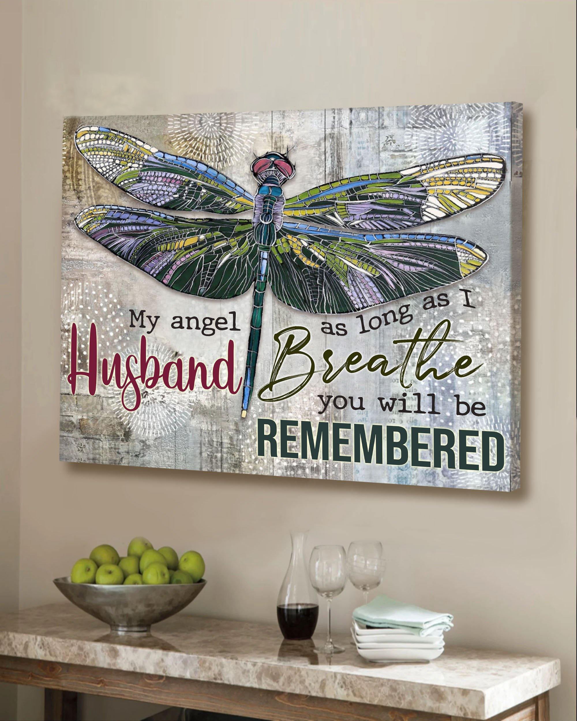 Top 10 Hippie Wall Art Canvas - As Long As I Breath Husband Version