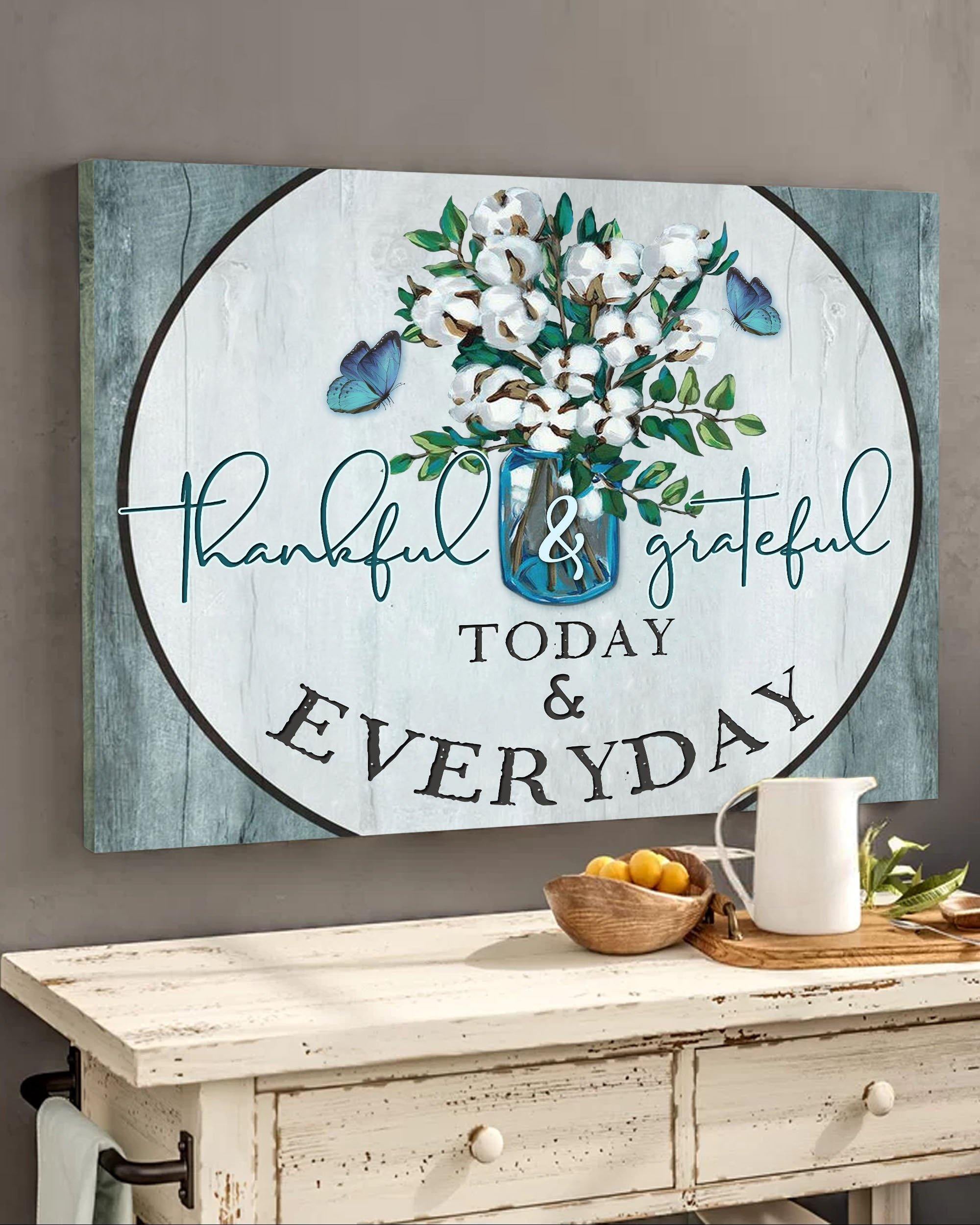 Top 10 Hippie Wall Art Canvas - Flower Thankful And Grateful Today And Everyday