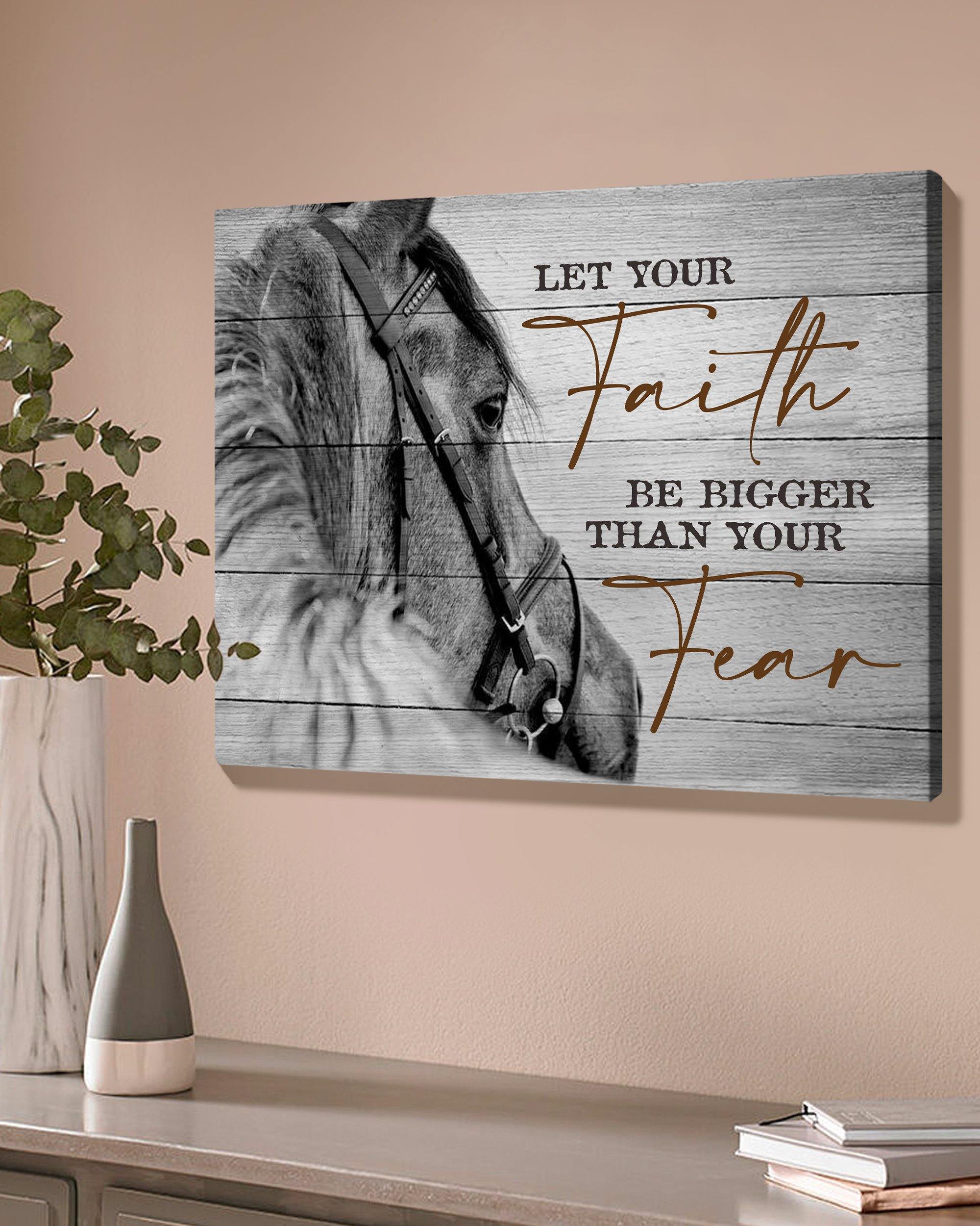 Top 10 Horse Wall Art Canvas - Let Your Faith Be Bigger Than You Fear