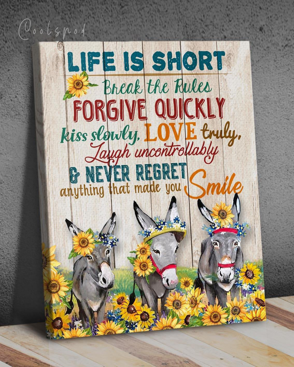 Top 3 Farm Wall Art Decor - Donkey Life Is Short