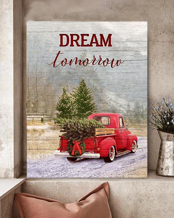 Top 3 Farmhouse Christmas Wall Art Canvas Decor - Dream Tomorrow Panel 3