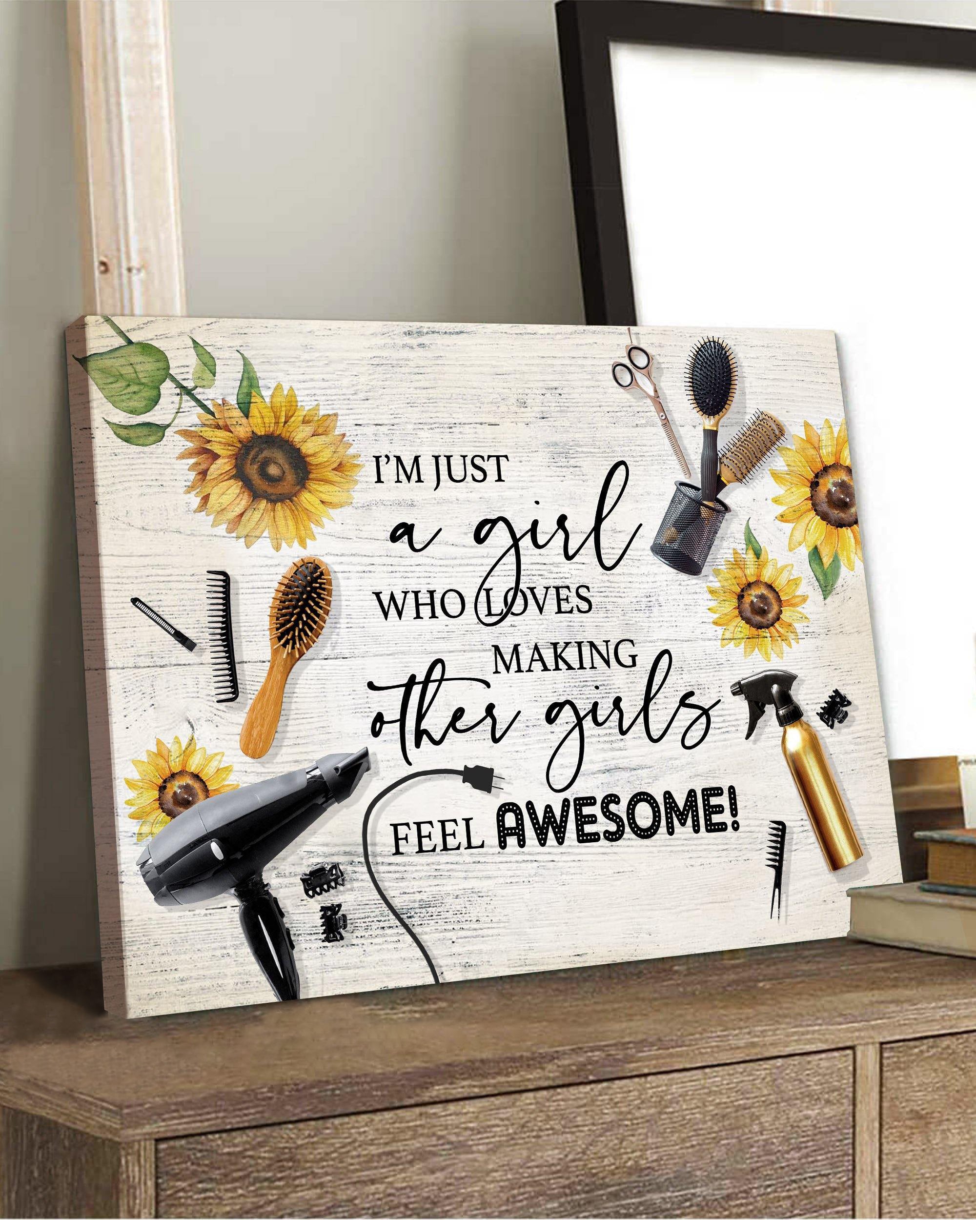 Top 3 Hair Salon Decor - Making Other Girls Feel Awesome Wall Art Canvas