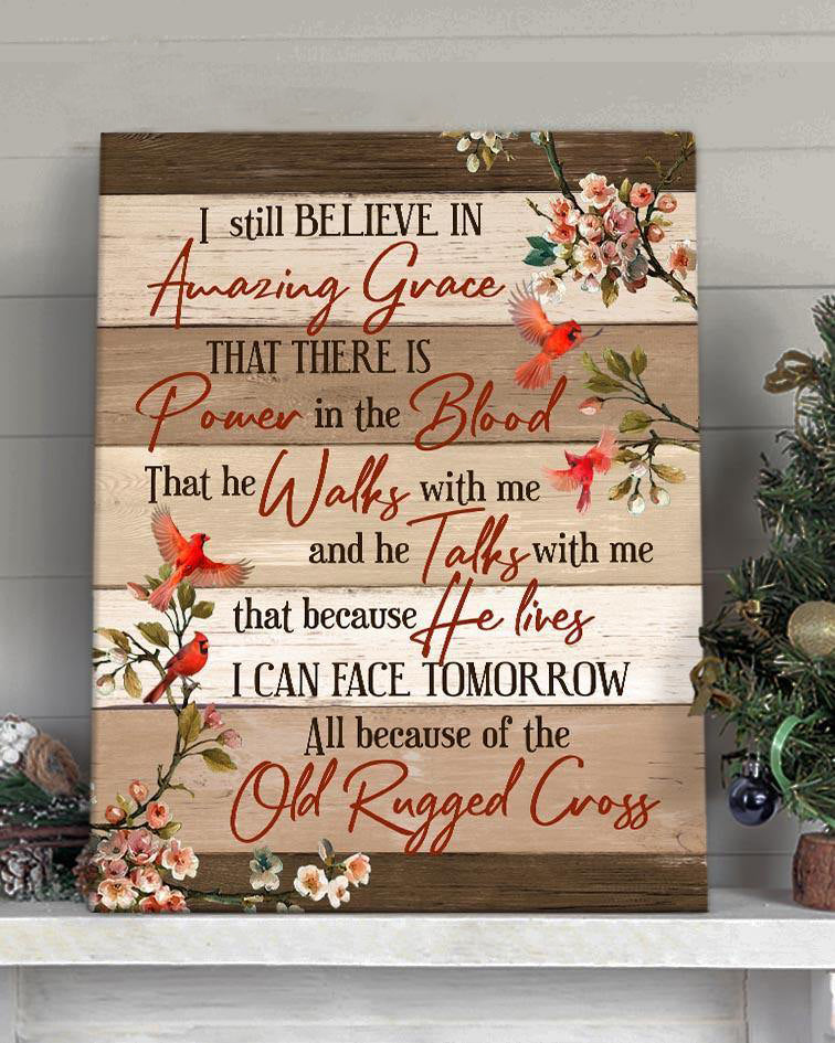 Top 3 Hippie Canvas Decor - Amazing Grace Wood Cardinal Version