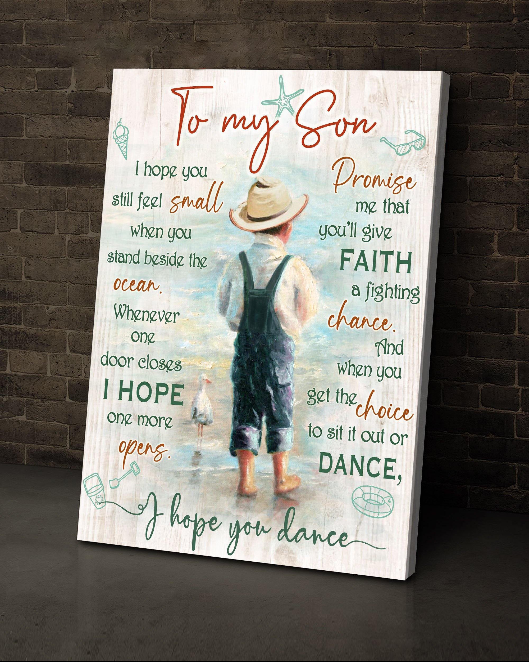 Top 3 Hippie Canvas Decor - I Hope You Dance Wall Art Canvas Son