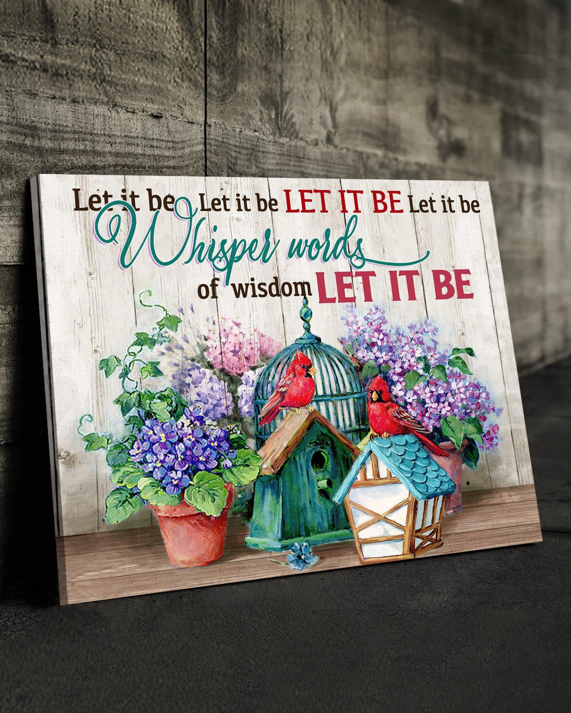 Top 3 Hippie Wall Art Canvas - Let It Be Cardinal