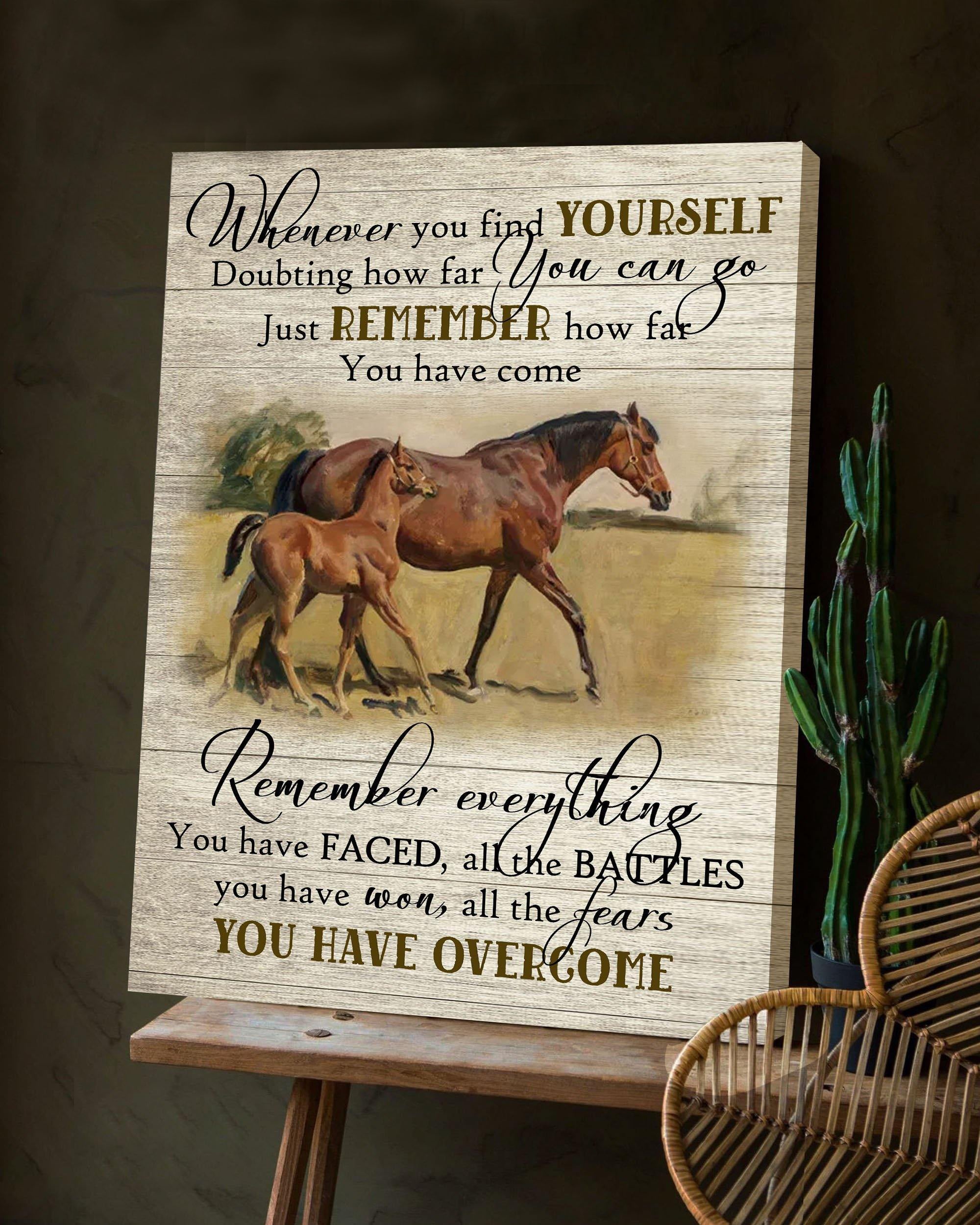 Top 3 Horse Wall Art Canvas - You Have Overcome Brow Vintage