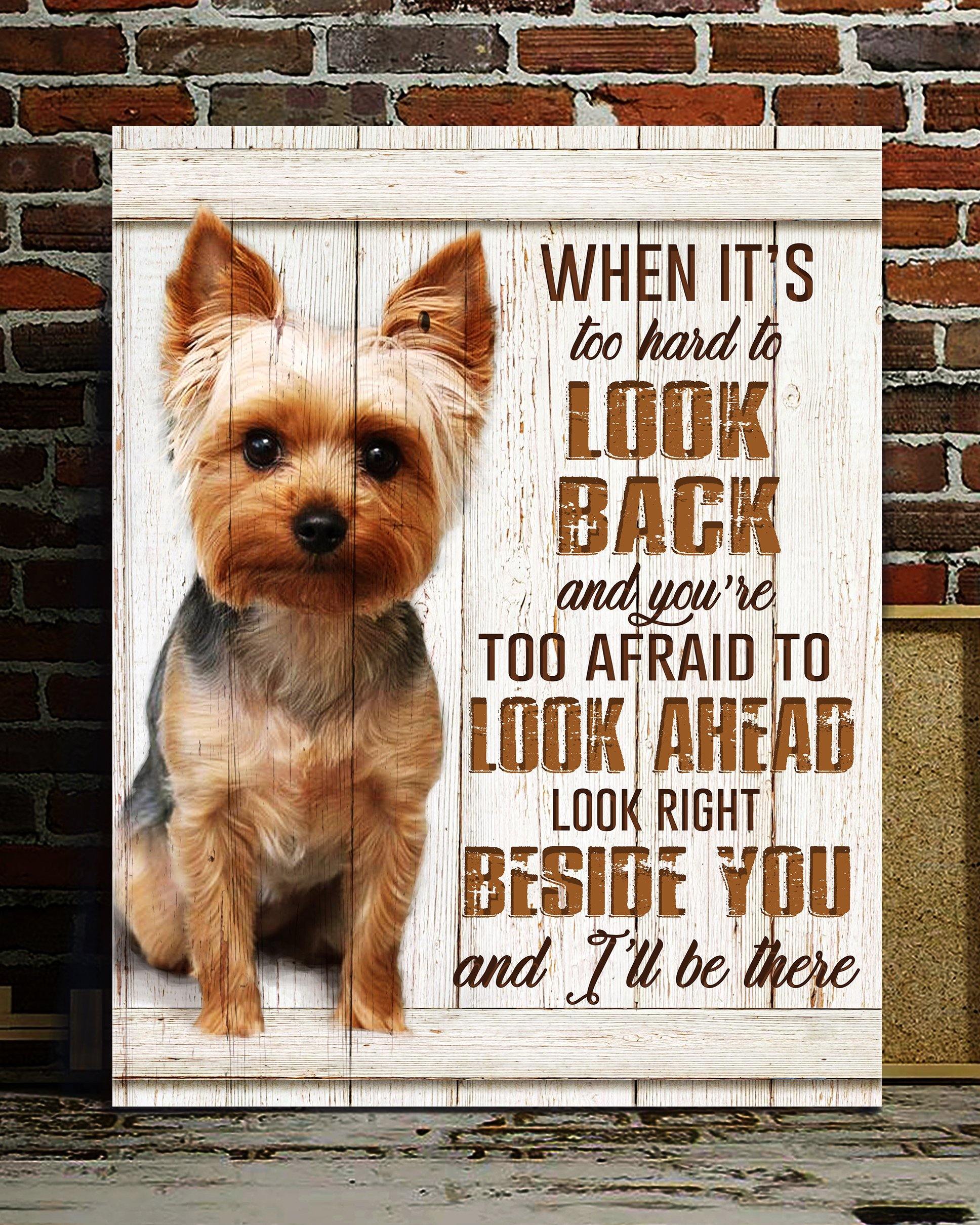 Top 5 Dog Gift Wall Art Canvas - Ill Be There Yorkshire Terrier Version