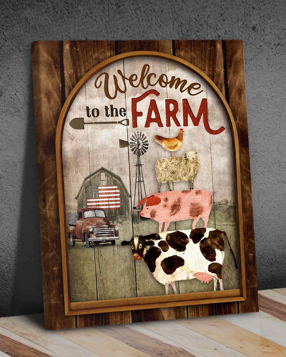 Top 5 Farming Wall Art Canvas - Welcome To The Farm Cattle Version