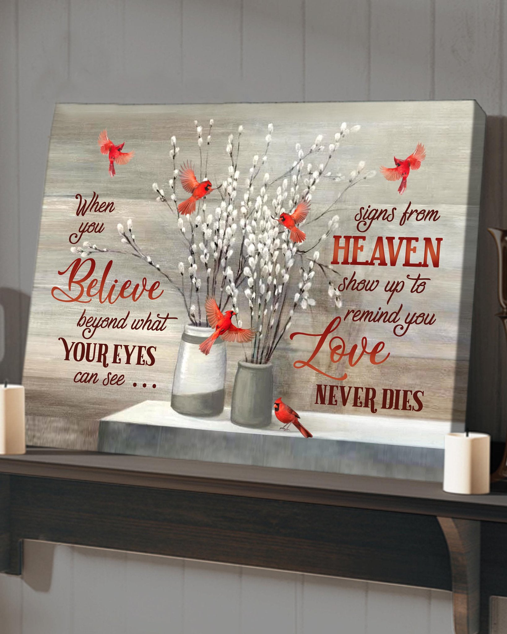 Top 5 Heaven Canvas Love Never Dies Cardinals Version Wall Art Canvas