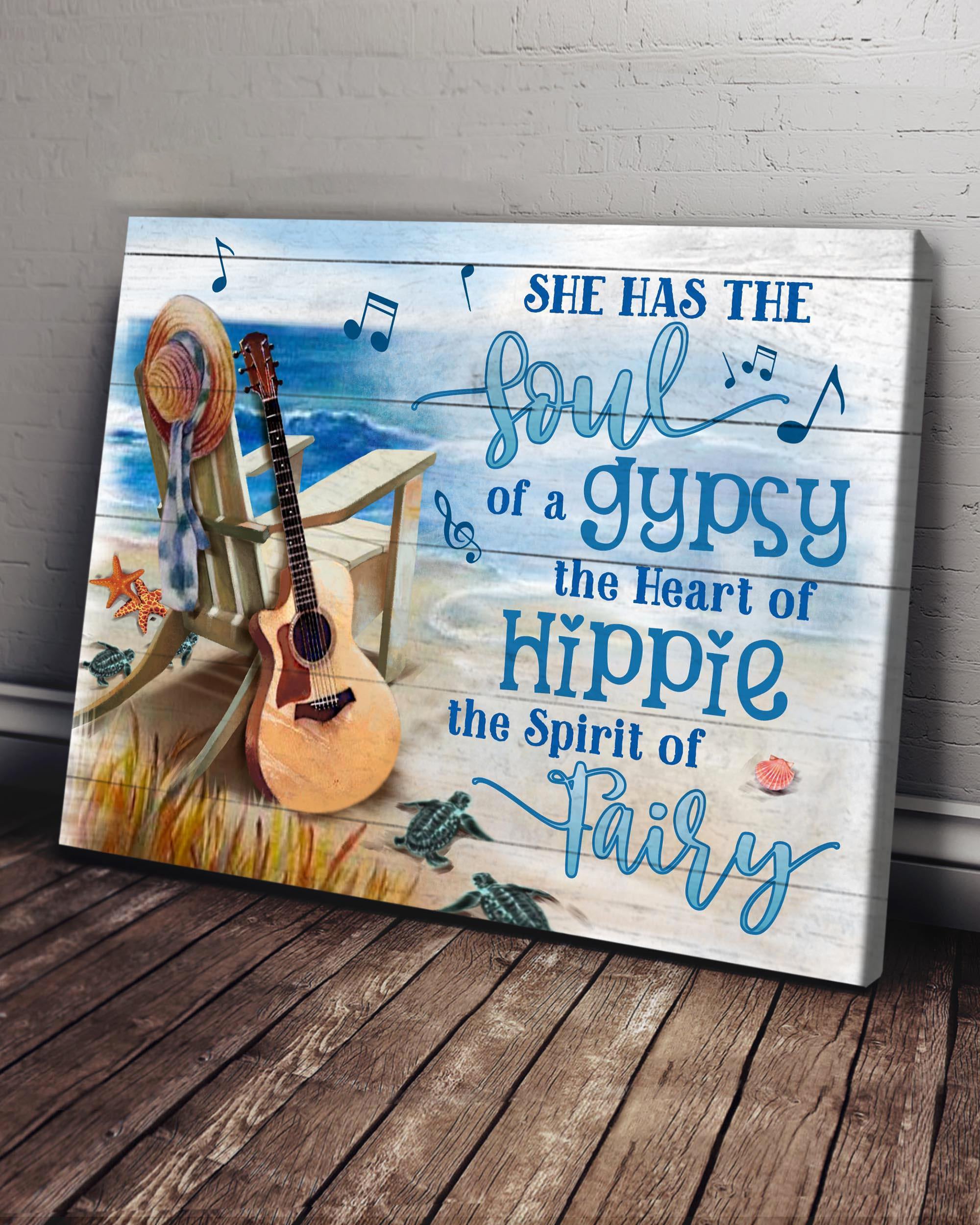 Top 5 Hippie Style Canvas She Has The Soul Of Gypsy Wall Art Canvas