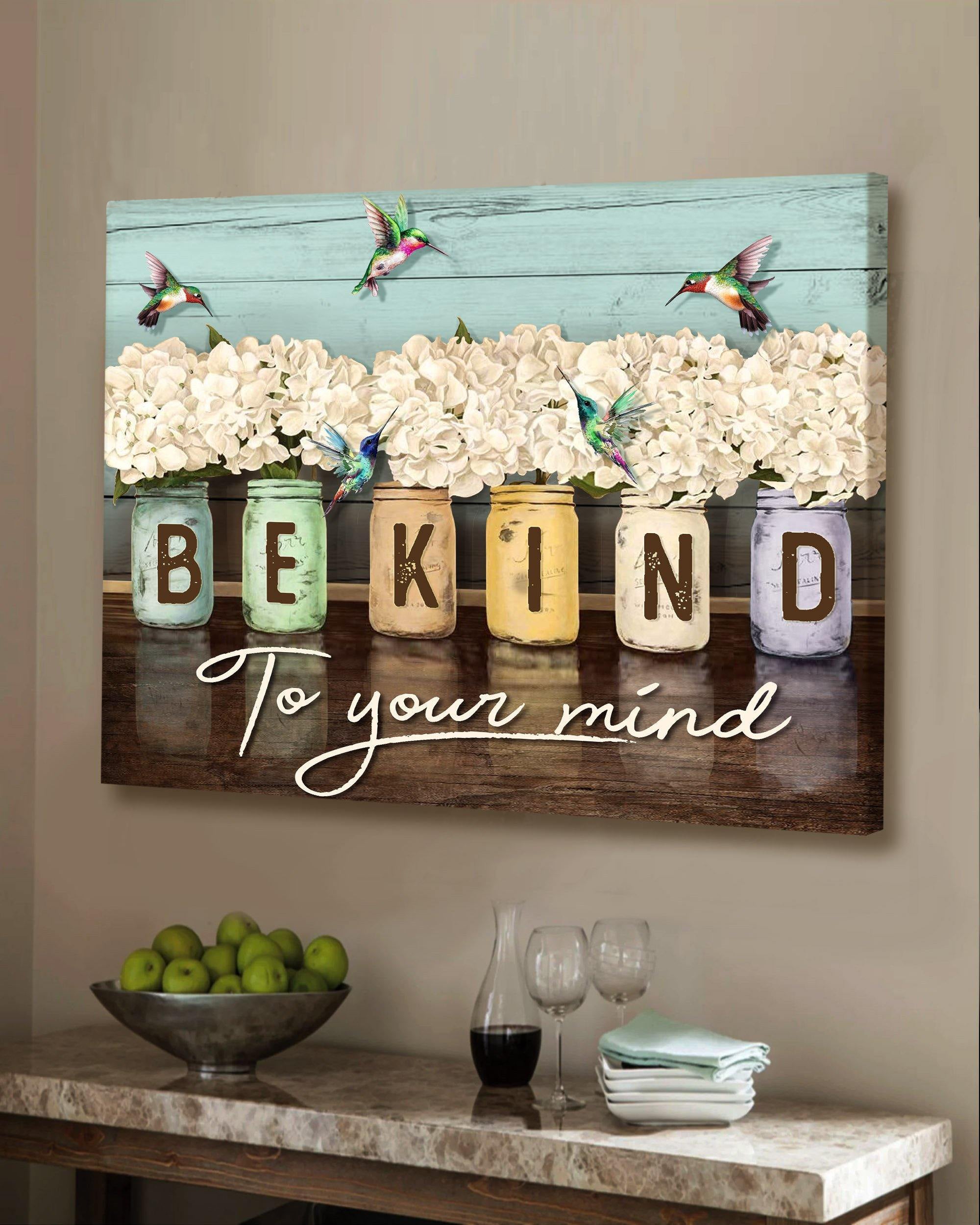 Top 5 Hippie Style Wall Art Canvas - Bekind To Your Mind Hydrangea Version