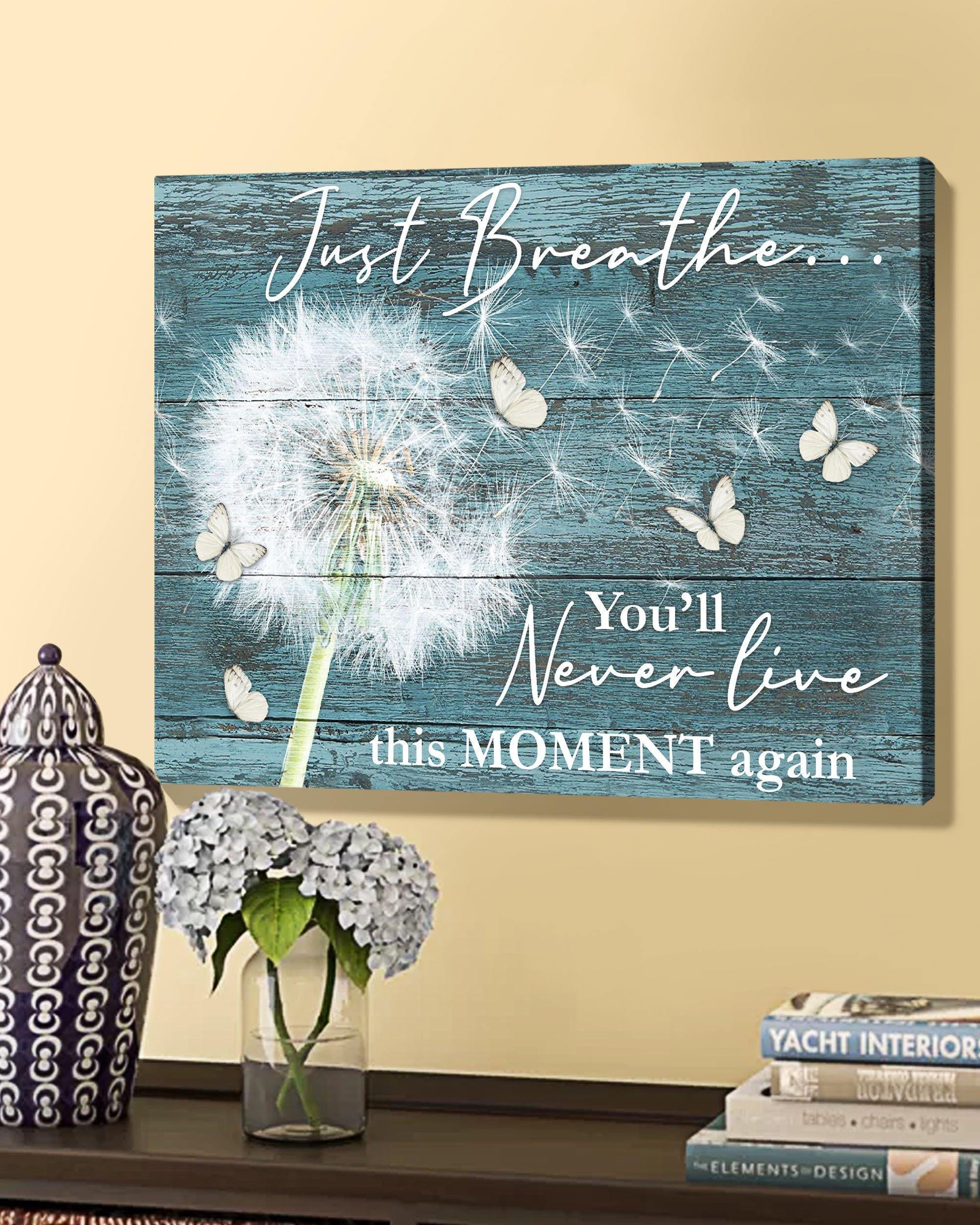 Top 5 Hippie Style Wall Art Canvas - Just Breathe Dandelion Version