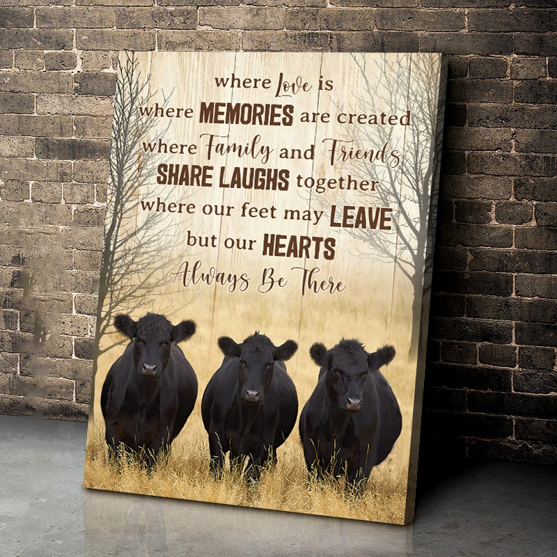 Top 8 Awesome Canvas Cow Hanging Wall Art Print Decor - Always Be There