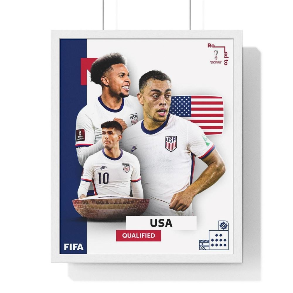 Usa World Cup 2022 Qatar Poster Wall Art