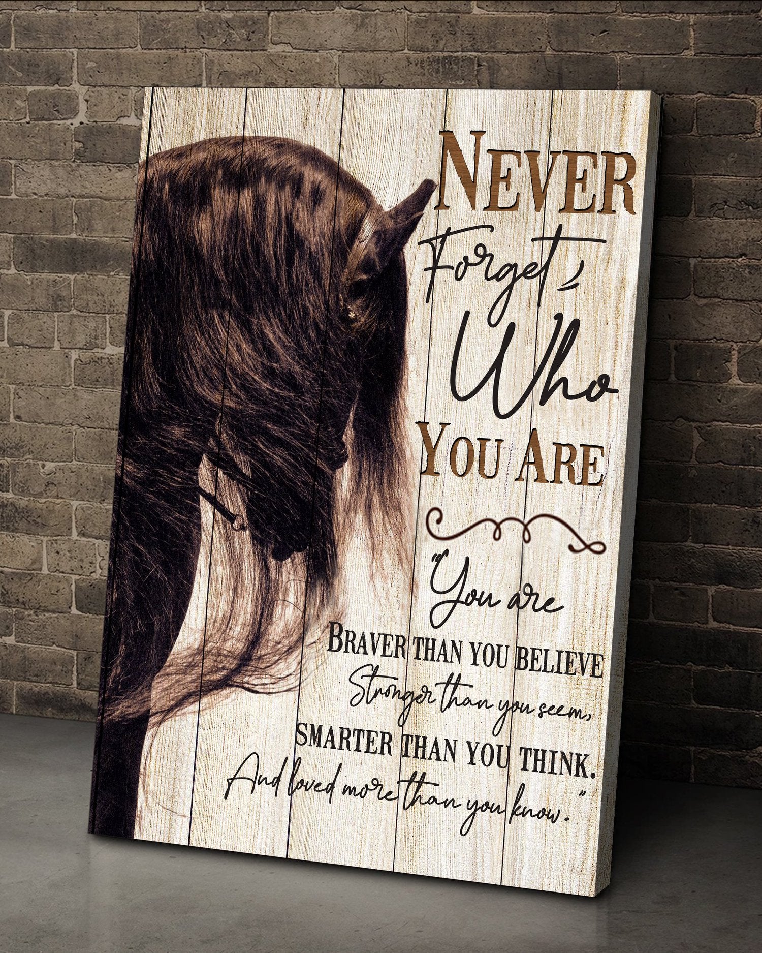 Valentines Day Gifts For Her Gift For Him Never Forget Who You Are Horse Canvas