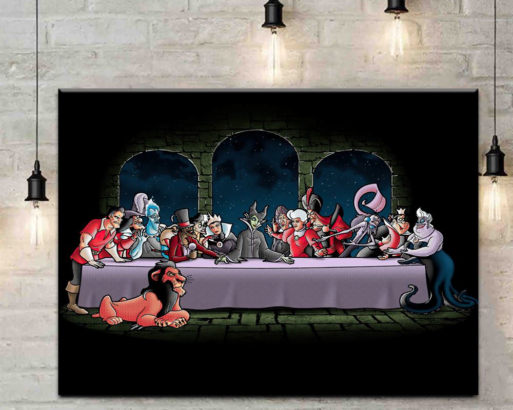 Villain Last Supper Halloween Poster Wall Art Decor