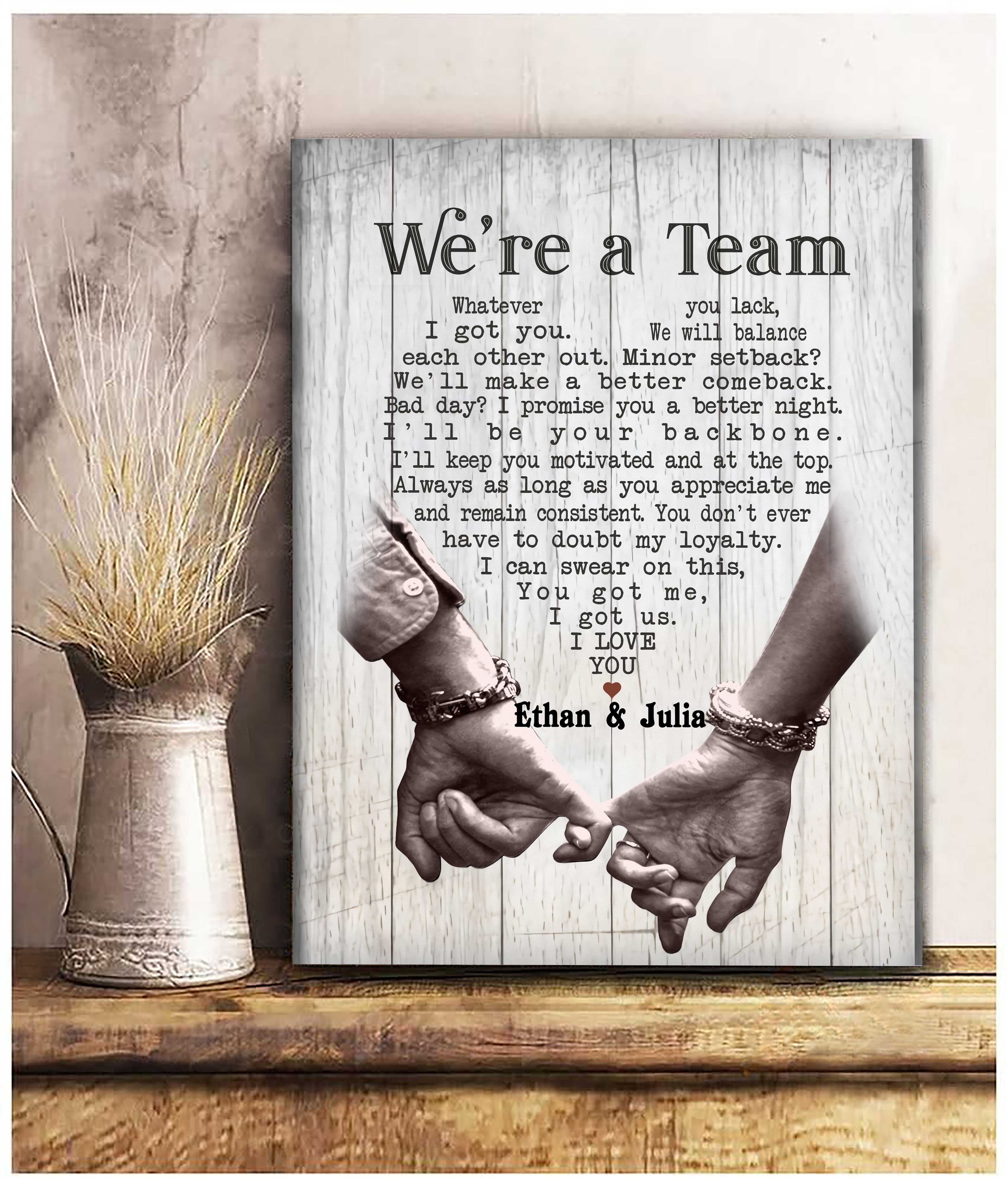 Were A Team - Couple Having Date Canvas