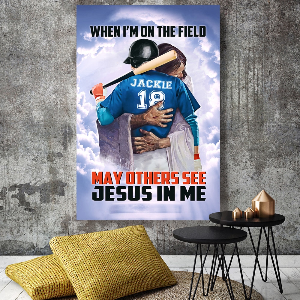 When Im On The Field Personalized Baseball Canvasposter