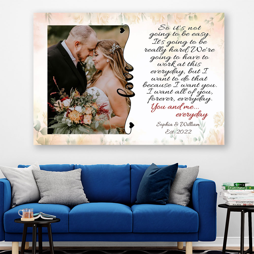 You And Me Personalized Postercanvas Anniversary Valentines Day Gift For Spouse Husband Wife Lovers Girlfriend Boyfriend