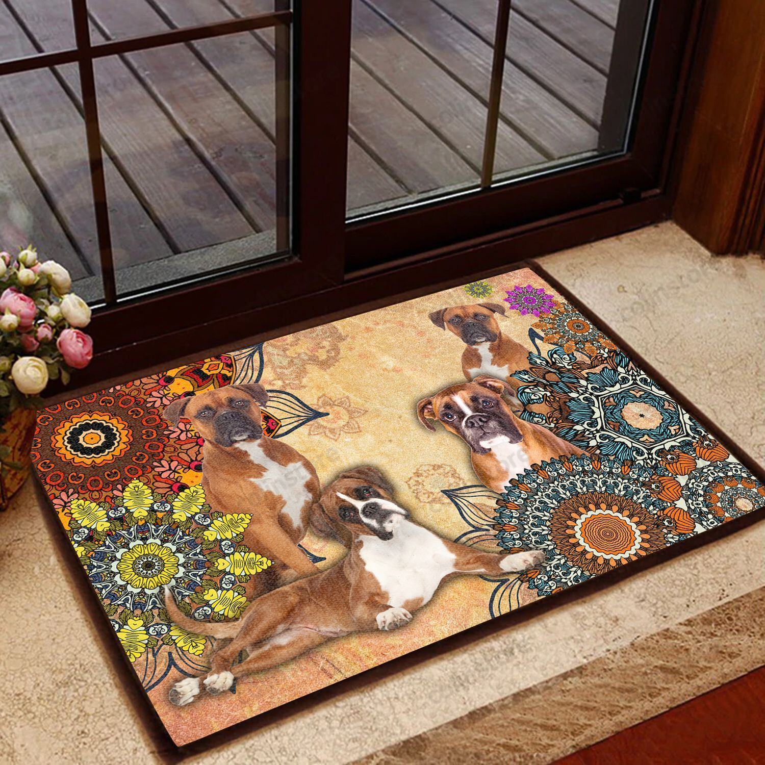 Amazing Boxer Dog Doormat Welcome Mat