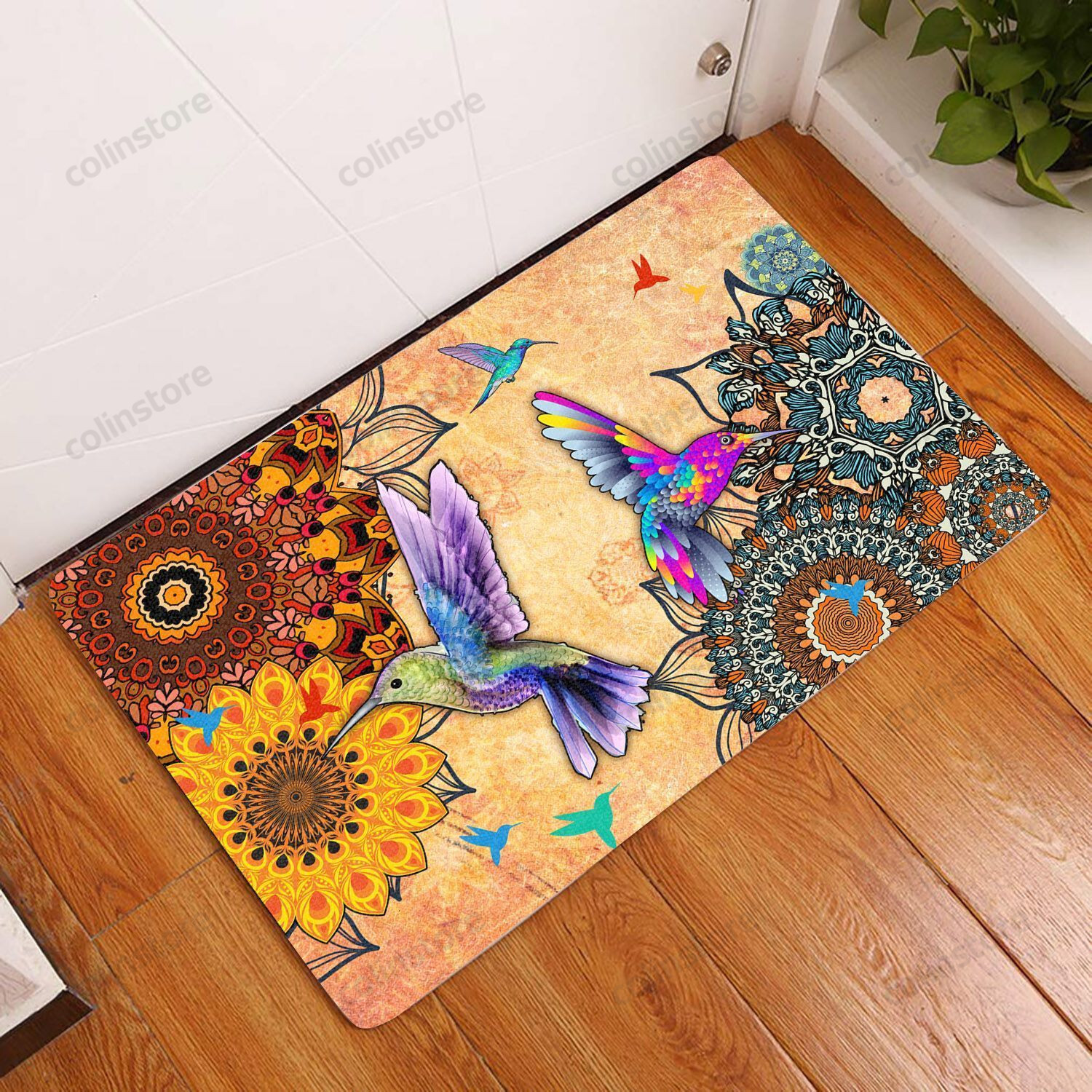 Amazing Hummingbird Doormat Welcome Mat